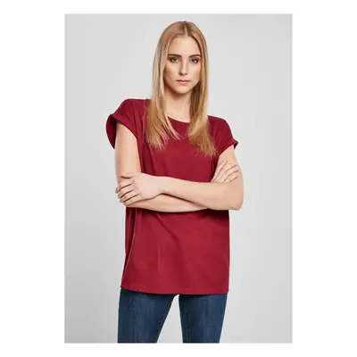 Women's Organic T-Shirt with Extended Shoulder Burgundy