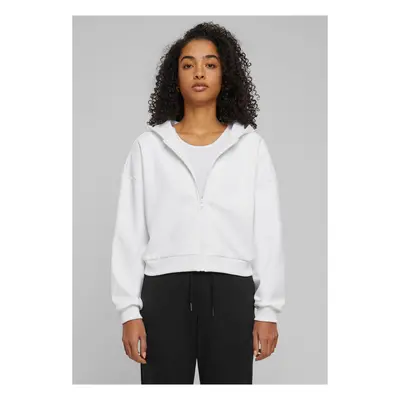 Women's Cozy Short Zip Sweatshirt White