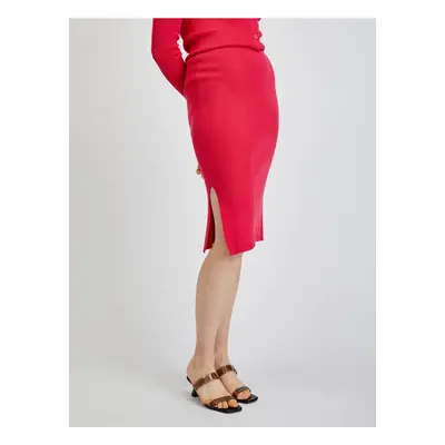 Orsay Dark pink lady skirt with slit - Ladies