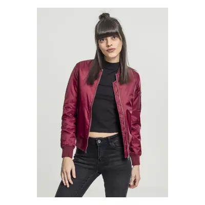 Women's Basic Bomber Jacket burgundy