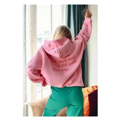 84987 Dewberry Oversize Women Sweatshirt-PINK