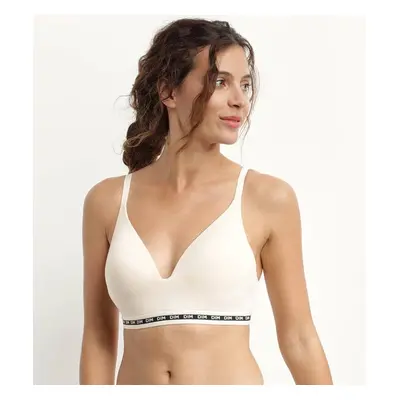 DIM ICONS PADDED TRIANGLE BRA - Women's boneless reinforced bra - cream