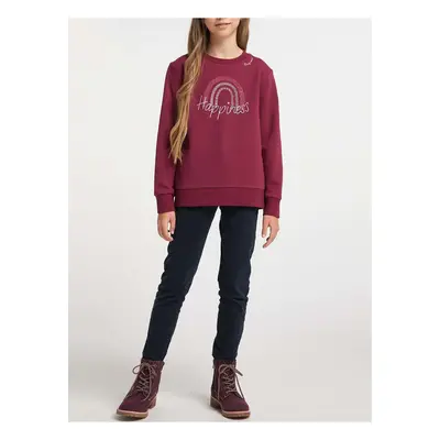 Burgundy girly sweatshirt Ragwear Evka - Girls