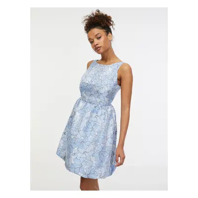 Orsay Light Blue Women's Floral Dress - Women's