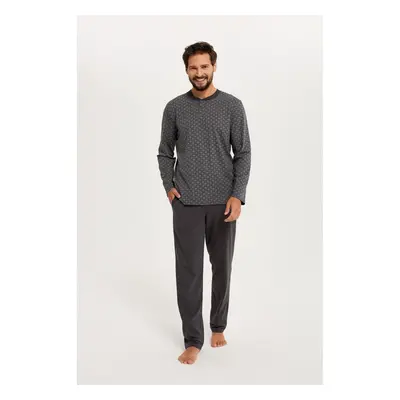 Balmer Men's Long Sleeves, Long Legs - Print/Graphite