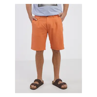 Orange men's shorts with linen Pepe Jeans - Men