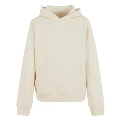 Terry cream hoodie for girls