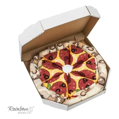 ZOOKSY/RAINBOW SOCKS Rainbow Socks Pizza Pár Pepperoni