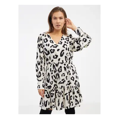 Black and white women's patterned dress AWARE by VERO MODA Harlem - Women