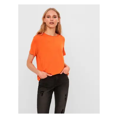 Orange T-shirt AWARE by VERO MODA Ava - Women's