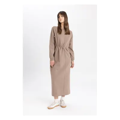 DEFACTO Regular Fit Long Sleeve Maxi Dress