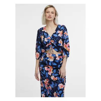 Orsay Dark blue women's floral blouse - Women