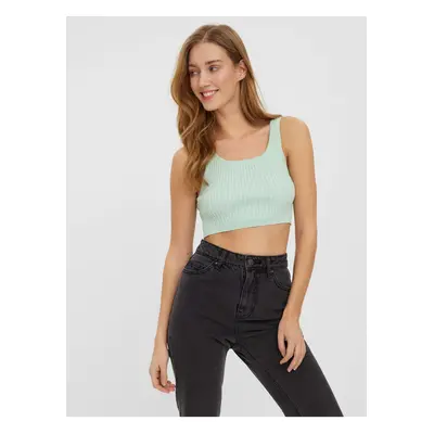 Mint ribbed crop top VERO MODA Fibly - Women