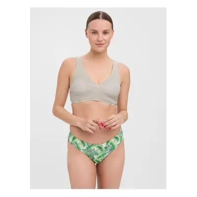 Cream striped bikini top VERO MODA Vivi - Women