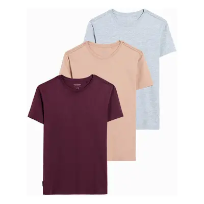 Ombre BASIC 3-pack cotton t-shirt set