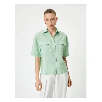 Koton Women's Shirt Green 4sak60126ew