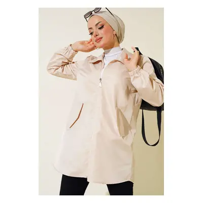 Bigdart Short Pocket Flap Trench Coat - Beige