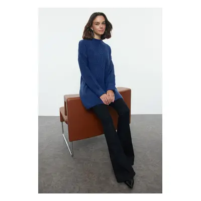 Trendyol Indigo Self-Patterned Knitwear Sweater