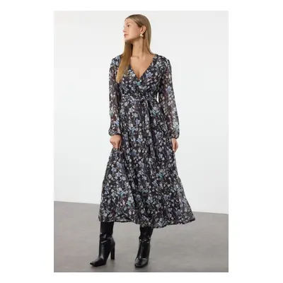 Trendyol Multicolored Floral Maxi Knit Dress