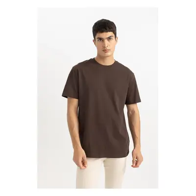 DEFACTO New Regular Fit Crew Neck Short Sleeve 100% Cotton Basic T-Shirt