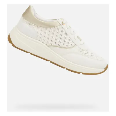 White women's sneakers Geox Cristael - Women's