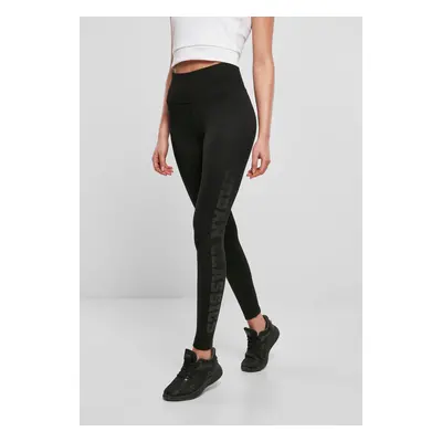 Women's high-waisted leggings black/black