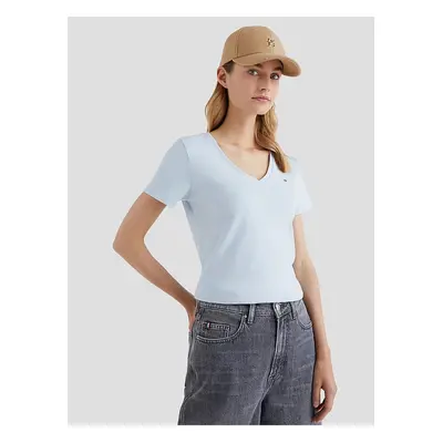 Light blue womens basic T-shirt Tommy Hilfiger - Women