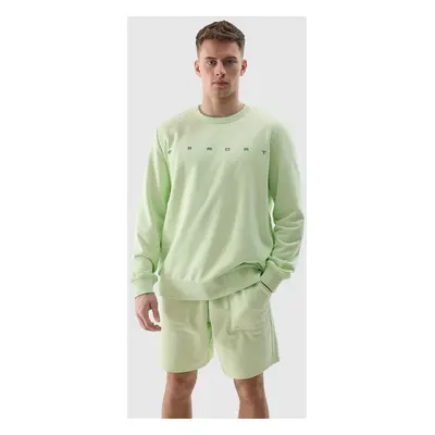 Men's sweatshirt without fastening and without hood 4F - green