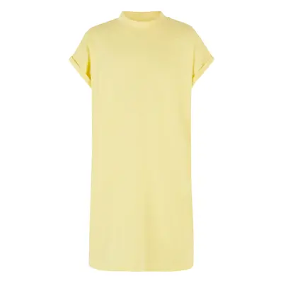 Turtle Extended Shoulder Dress for Girls - Yellow