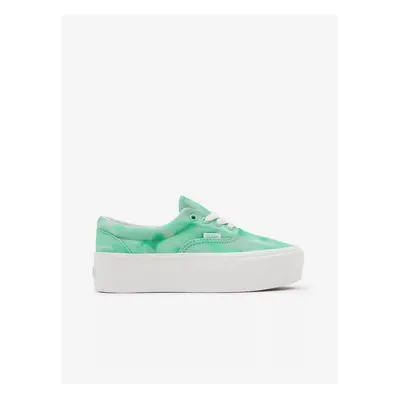 Light Green Women's Sneakers on the VANS Platform - Women