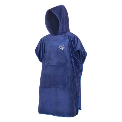 AQUA SPEED Unisex's Poncho Towel Navy Blue Pattern