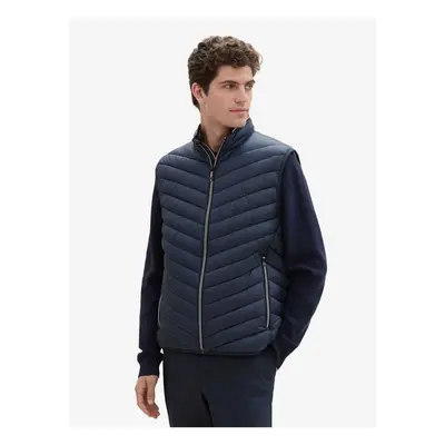 Dark blue men's quilted vest Tom Tailor - Men's