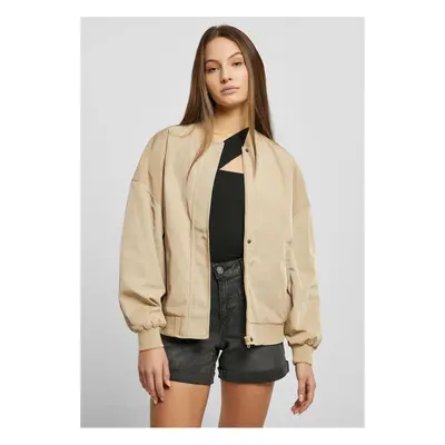 Women's Oversized Light Bomber Union Oversized Jacket Beige