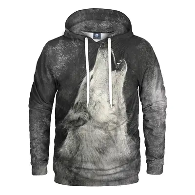 Aloha From Deer Unisex's White Wolf Hoodie H-K AFD200