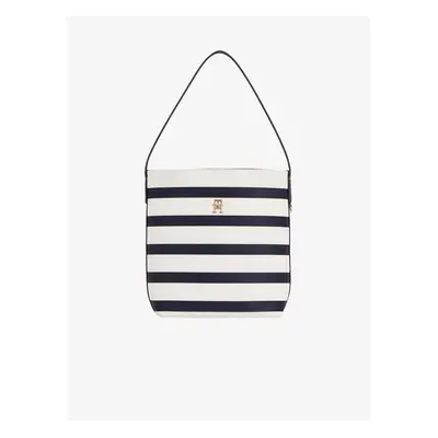 Blue and Cream Ladies Striped Handbag Tommy Hilfiger - Women