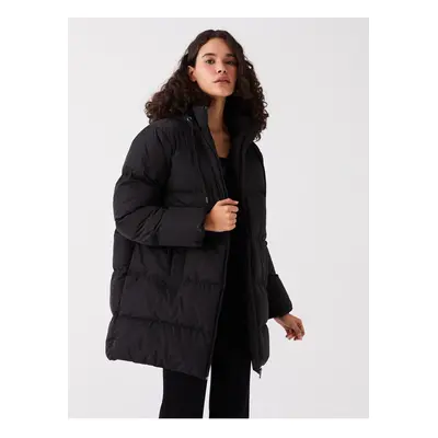 LC Waikiki Women's Hooded Plain Puffer Coat