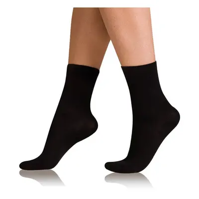 Bellinda COTTON COMFORT SOCKS - Women's cotton socks with comfortable hem - black