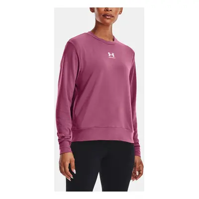 Under Armour T-Shirt Rival Terry Crew-PNK - Women