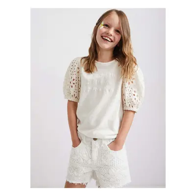 White Girly Shorts Desigual Guitarra - Girls