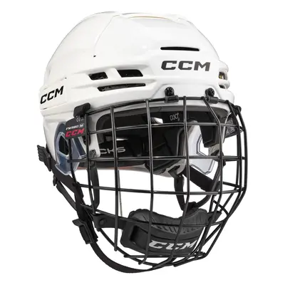 Ice Hockey Helmet CCM Tacks Combo White White