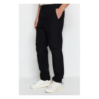 Trendyol Black Jogger Fit Baggy Parachute Trousers