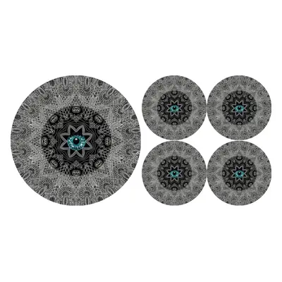 Bertoni Home Unisex's 1+4 Round Table Pads Set Look