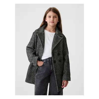 GAP Children's tweed coat with wool blend - Girls