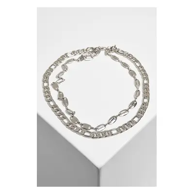 Layered necklace - silver colors