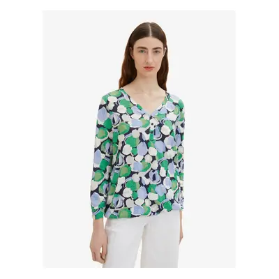 Green Women's Patterned Long Sleeve T-Shirt Tom Tailor - Women