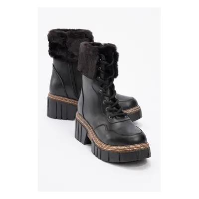 LuviShoes Faıth Black Skin Women's Boots