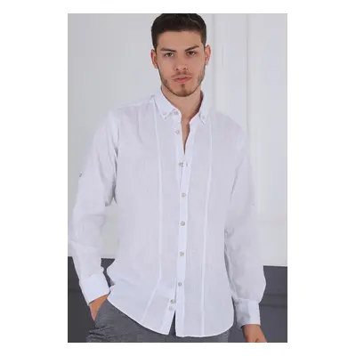 G721 DEWBERRY MEN'S SHIRT-WHITE