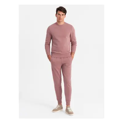 Ombre BASIC men's cotton sweatshirt set unbuttoned sweatshirt + joggers