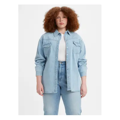 Levi&#39;s Light Blue Denim Oversize Shirt Levi&#39;s® Dorsey Western - Women