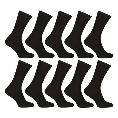 10PACK high bamboo black socks Nedeto